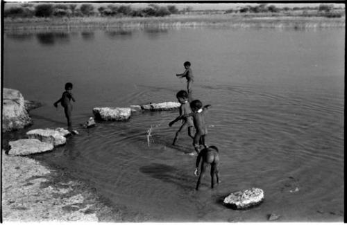 Children playing in the water