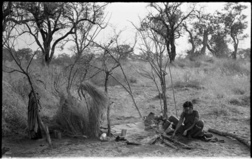 Woman sitting in her living space