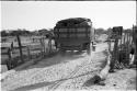 Fully loaded wagon on the bridge over the Taoge River