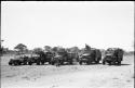 Expedition trucks lined up