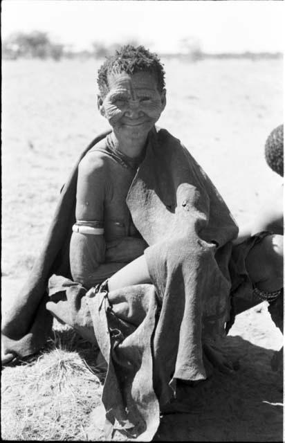 Elderly woman sitting