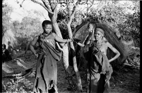 Three women standing