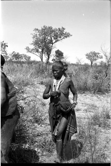 Woman walking, part of a menstruation ceremony