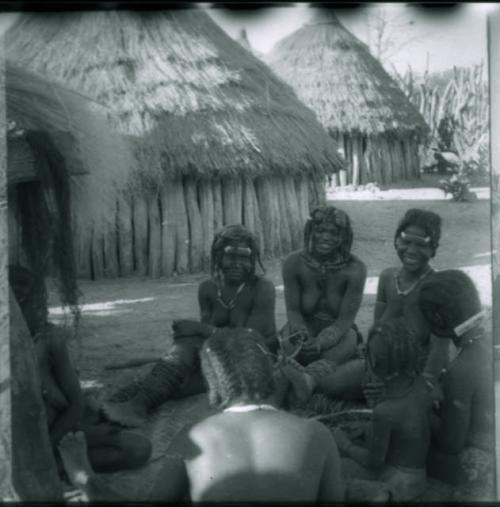 Women sitting inside their kraal