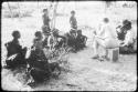 Lorna Marshall and Wilhelm Camm interviewing a group of people