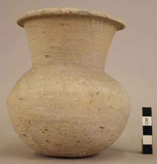 Jar-shaped pottery vessel