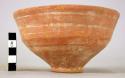 Pottery, deep dishes, brown, unpolished - ring vase