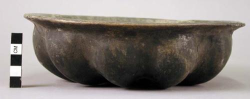 Etruscan fluted pottery bowl (#15)