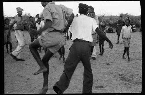 School boys playing a game