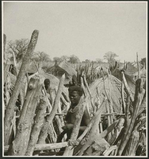 People standing inside their kraal