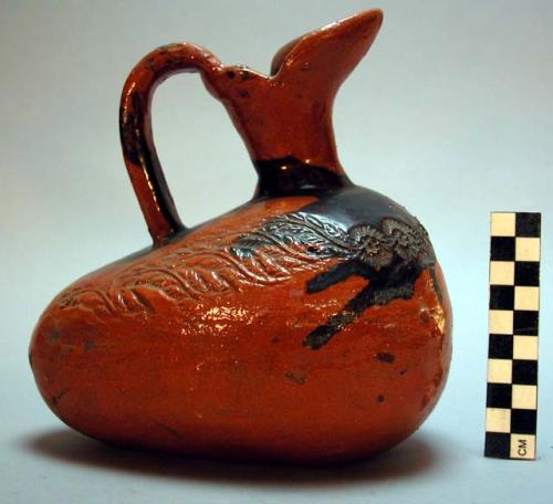 Water pitcher, glazed and stamped