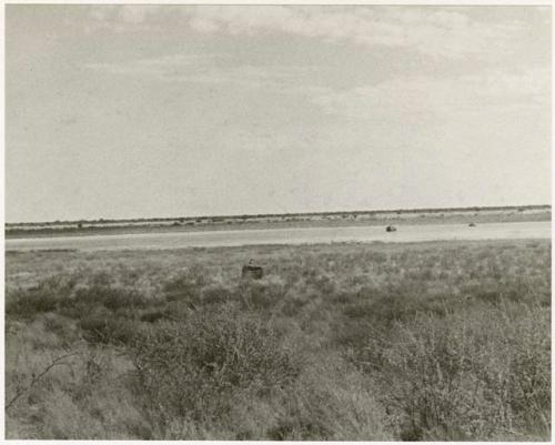 Trucks approaching !Kusi Pan in the distance (print is a cropped image)