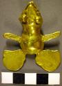 Gold frog - pendant