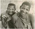 Mogatsiposi (who is Kgalagari, right) and with a woman sitting close behind (print is a cropped image)