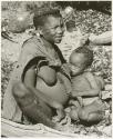 Tsekue nursing N!whakwe (print is a cropped image)