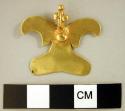 Gold bird-shaped ornament