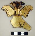 Gold plated copper figurine - bat (imcomplete)