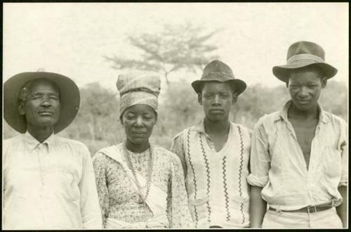 Isaac Otuhile (chief at Kubi appointed by Queen Moremi), his wife, and two sons