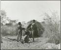 "Boys groups  /Gunda & //Ao": Group of boys in front of a skerm, and one is smoking (print is a cropped image)