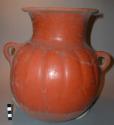 Pottery water jar, plain red