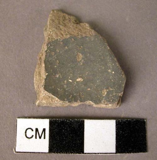 Potsherd (2 pieces) black "Urfirnis" glaze slip