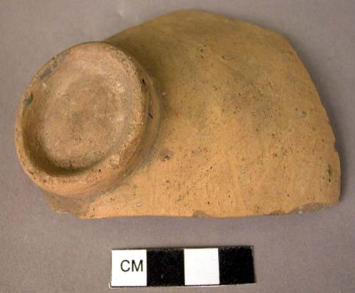 Potsherd; pottery ring base (probably of sauceboat)