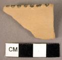 Mycenaean pottery cup fragment - painted dots on rim
