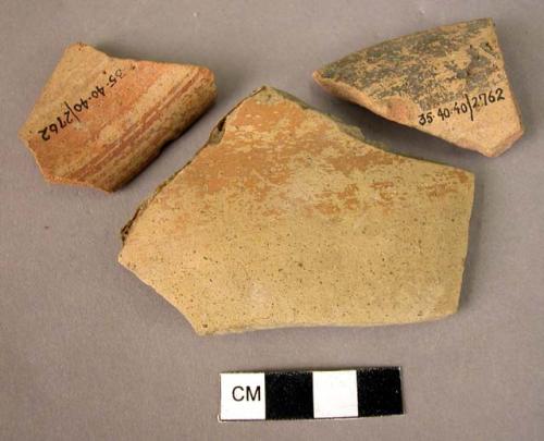 3 rim potsherds