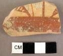 Potsherd - partially geometricised naturalistic design; panelled & possibly in "