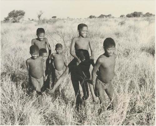 Boys playing a horse game

