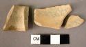 3 pottery cylix fragments
