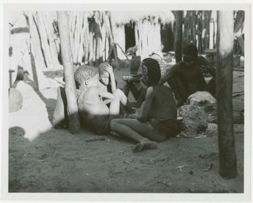 Children in Muremi's kraal (print is a cropped image)