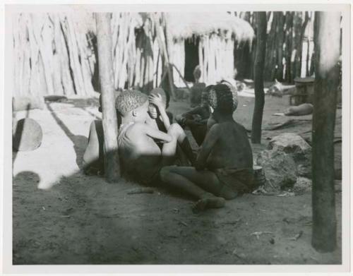 Children in Muremi's kraal (print is a cropped image)