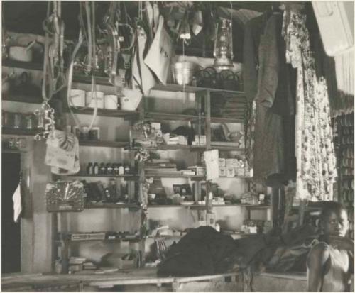 Interior of a trader's store at Sehitwe













