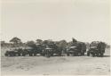 Expedition trucks lined up