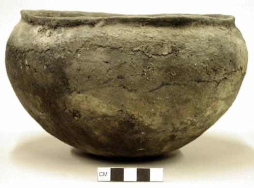 Plain pottery bowl