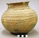 Jar, polacca polychrome style d. reproduction of primitive ware. 18.1 x 19.6 cm.