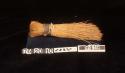 Hairbrush made of agave fiber. Sinew wrapped with either pitch, gum or creosote