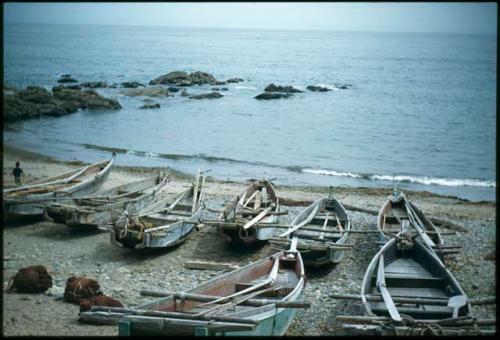 Boats on shore