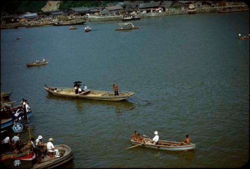 Boats on Kitakami River