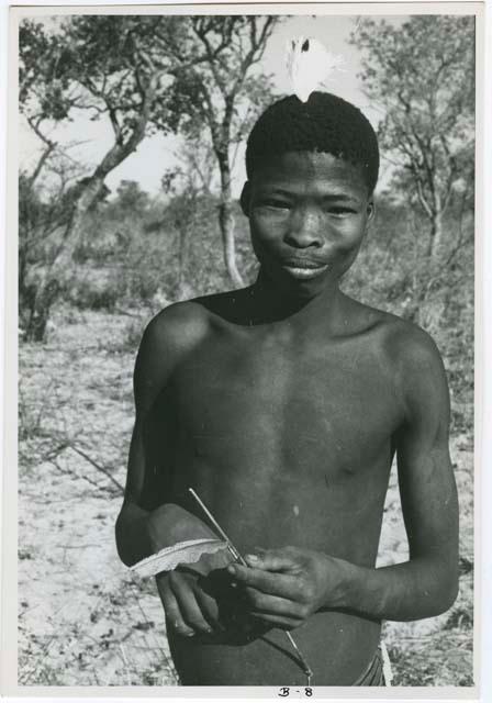 [No folder title]: Half-figure portrait of a man (print is a cropped image)