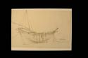 Pencil Drawing.  Ships.  11.5 x 17.8 cm