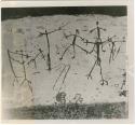 "Boys painting": Drawings on a wall in an Okwa hut by local children (print is a cropped image)