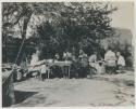 People being interviewed in the camp at Theunis Berger's farm