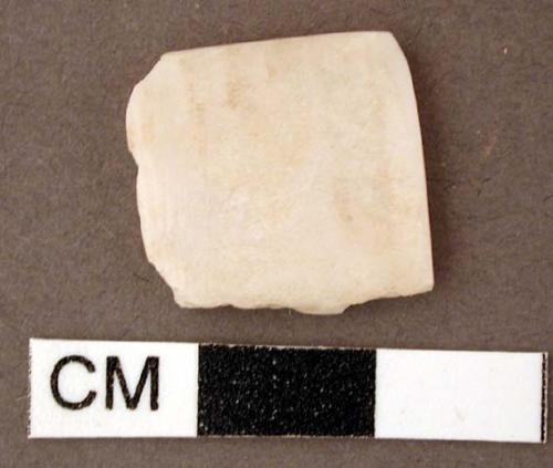 Shell fragment, worked, square shape