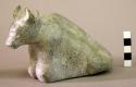 Stone carving - musk ox lying down (light grey)