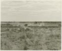 Landscape with a Jeep in the foreground (print is a cropped image)