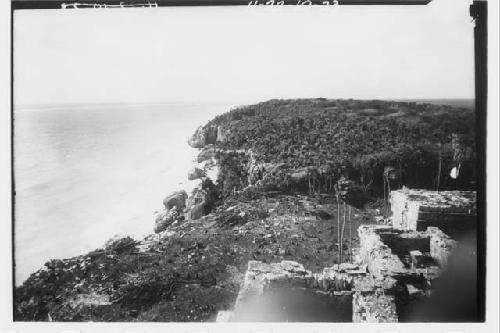 Coast looking south from top of Castillo