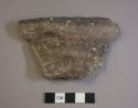 Ceramic, earthenware rim sherd, incised and punctate, shell-tempered