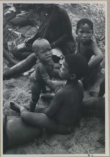 Group of children sitting, close-up view




